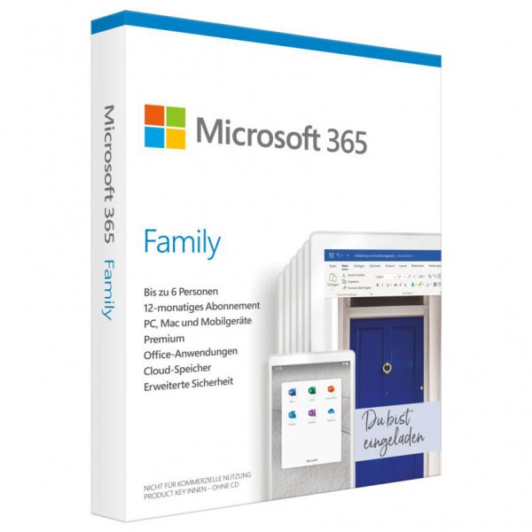 Microsoft Office 365 Family Windows / Mac-6 Nutzer
