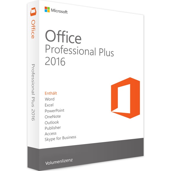 Microsoft Office 2016 Professional Plus | für Windows 1 - 5 Geräte